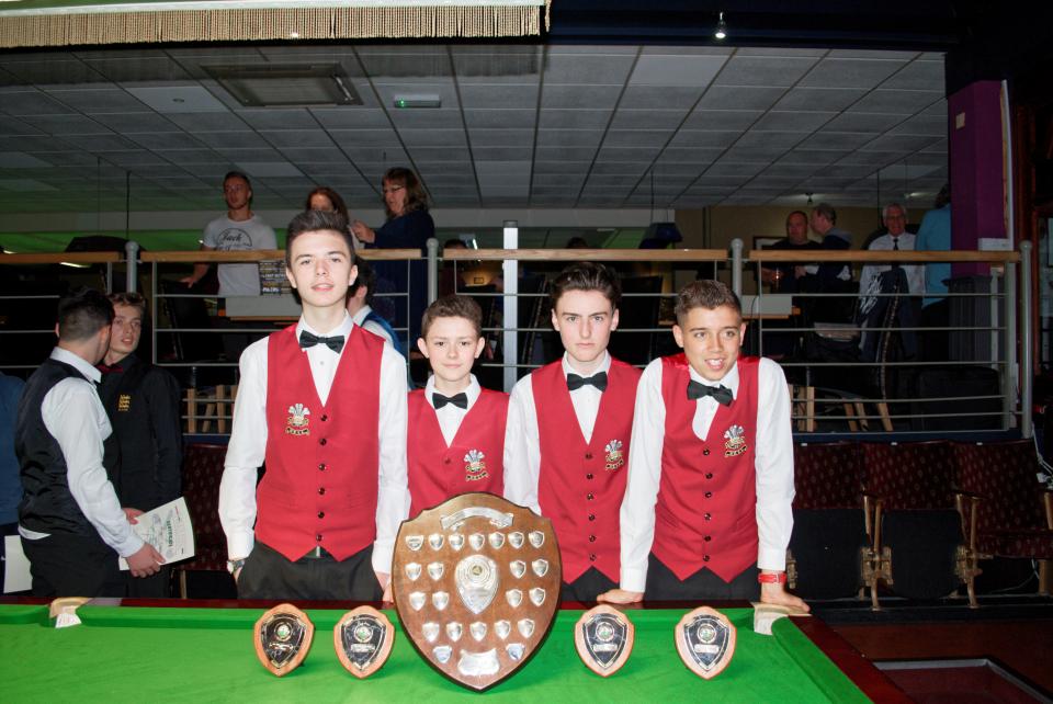 Dylan Emery, Callum Matthews, Bradley Ferguson and Alfie Davies